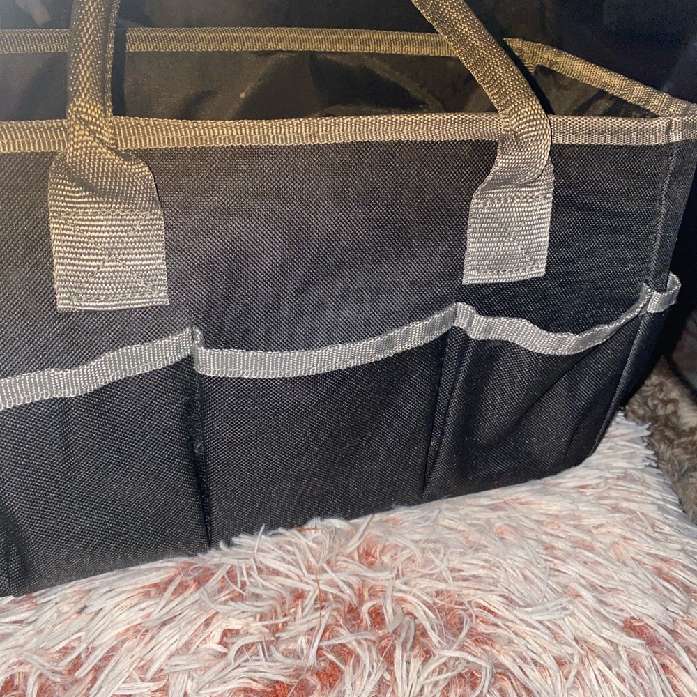 Art black canvas bag